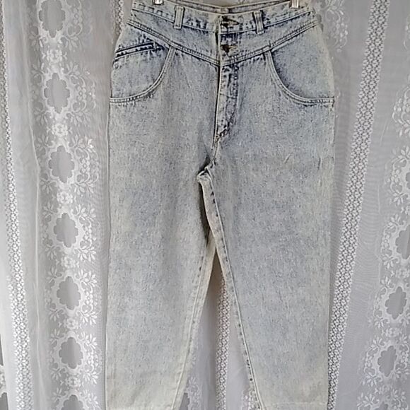 VINTAGE 80s P.S GITANO ACID WASH WOMEN'S JEANS SIZE 12 SHORT - Picture 2 of 16